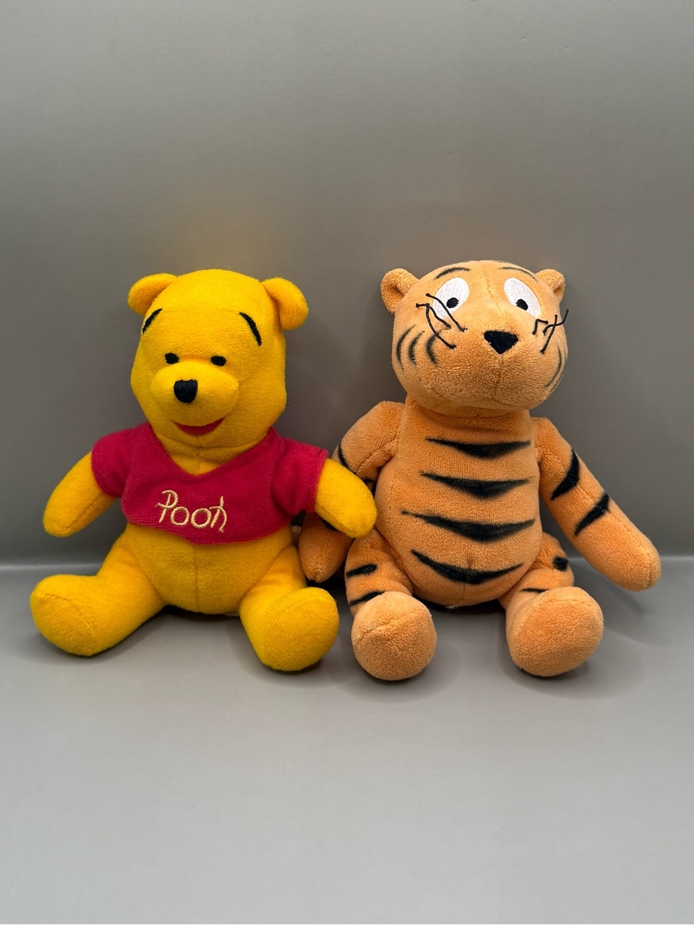 Disney Winnie the Pooh and Tigger Baby Rattle Plush Stuffed Animals Lot